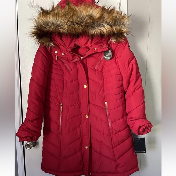 NWT Winter Coat, Red sz. L - Picture 1 of 7